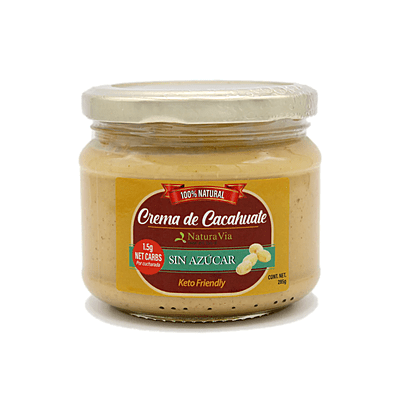 Crema de Cacahuate NaturaVia - SIN AZÚCAR