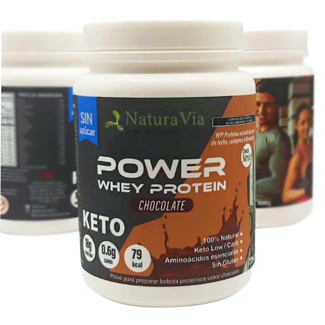 Proteína en Polvo de Chocolate- Keto, Sugar-Free