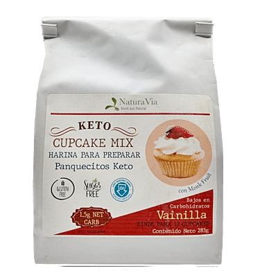 Keto Cupcake Mix Vainilla con Monk Fruit - Harina para preparar panquecitos