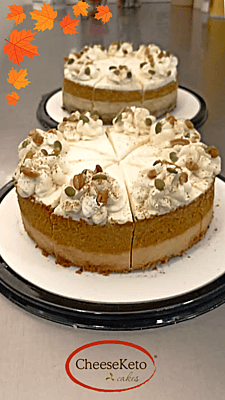 Cheesecake de Calabaza completo sin partir