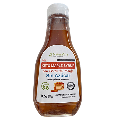 Jarabe de Fruta del Monje sabor Miel Maple - Keto, Sin Azúcar