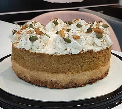 Cheesecake de Calabaza completo sin partir