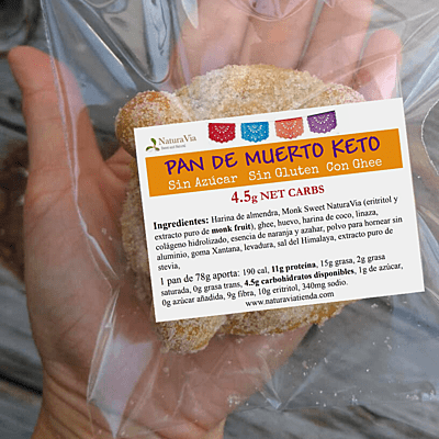 Pan de Muerto Keto (disponible SÓLO CON ENVÍO EXPRESS - requiere refrigeración)